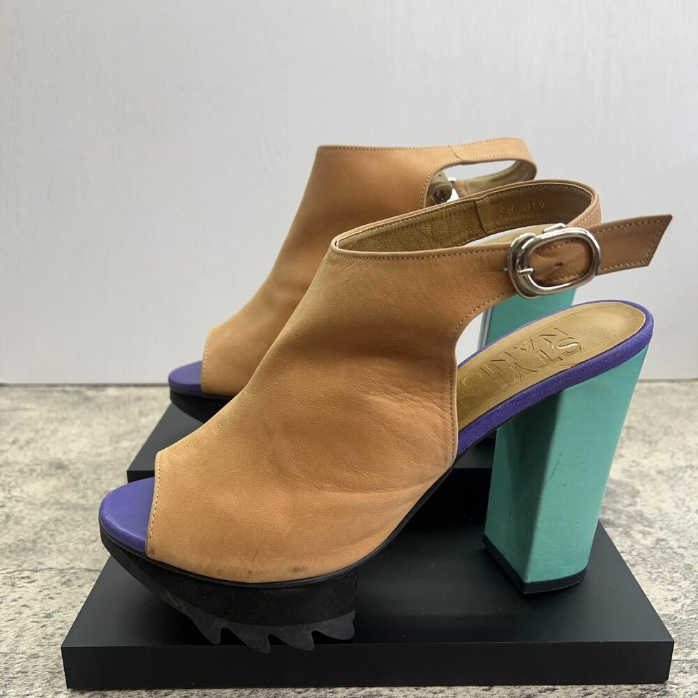 StyleNanda Three Colorway Open Toe  Sandal Pumps  Size 7